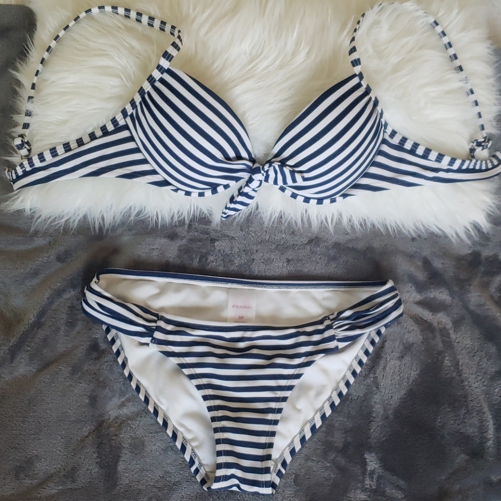 Xhilaration 2-Piece striped Bikini